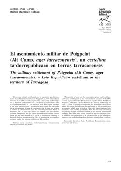 El asentamiento militar de Puigpelat (Alt Camp, ager tarraconensis)