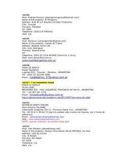 Listado de WWOOF Argentina