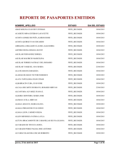 REPORTE DE PASAPORTES EMITIDOS