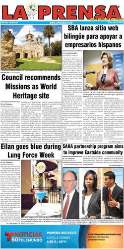 Council recommends Missions as World Heritage site