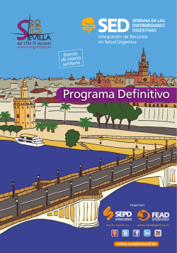 Programa cient&iacute;fico 2015 - Sociedad Espa&ntilde;ola de Patolog&iacute;a Digestiva