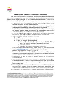 Bases del Concurso Creativo para la VII Edici&oacute;n del Festivaldepe&ntilde;as
