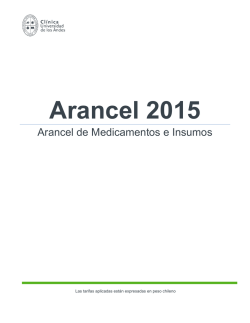 Arancel 2015 - Cl&iacute;nica Universidad de Los Andes