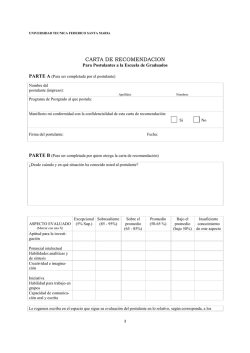 Carta Recomendacion