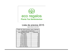 Lista de precios 2015 - Planta Tus Sentimientos