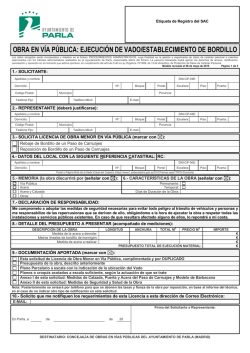 Obra V&iacute;a P&uacute;blica-Establecer Rebajar Bordillo Vado-PDF