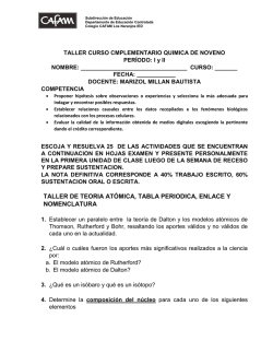 CURSO COMPLEMENTARIO QUIMICA GRADO NOVENO