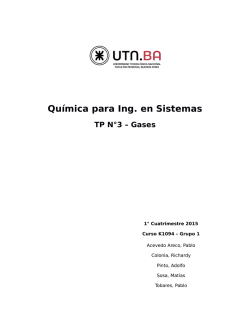 Qu&iacute;mica para Ing. en Sistemas TP N&deg;3 &ndash; Gases