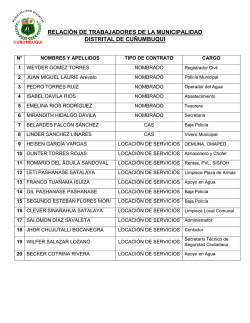 Trabajadores - municipalidad distrital de cu&ntilde;umbuqui