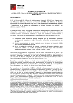 T&Eacute;RMINOS de REFERENCIA.