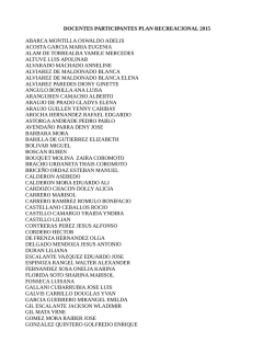 docentes participantes plan recreacional 2015 abarca