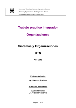 Trabajo pr&aacute;ctico integrador Organizaciones