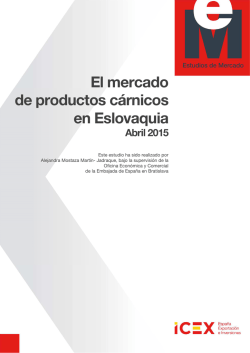El mercado de los productos c&aacute;rnicos en Eslovaquia 2015
