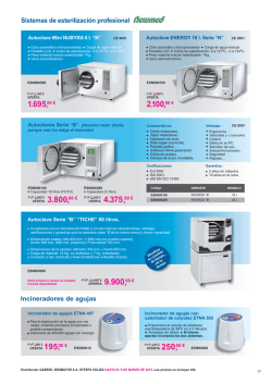 Sistemas de esterilizaci&oacute;n profesional Incineradores de agujas