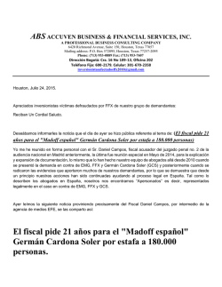 Germ&aacute;n Cardona Soler por estafa a 180.000 personas.