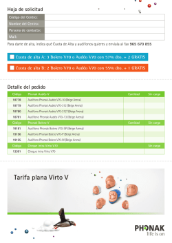 Tarifa plana Virto V Hoja de solicitud