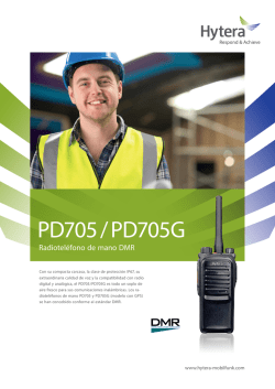 Hytera PD705 / PD705G - Radiotel&eacute;fono de mano DMR