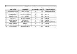 MEDICINA LEGAL &ndash; Primera Prueba APELLIDOS NOMBRES N&ordm; DE