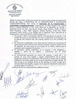 ACTA. En Montevideo el d&iacute;a 9 de octubre de 2015 se re&uacute;ne la mesa