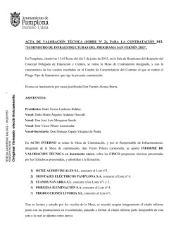 acta de valoraci&oacute;n t&eacute;cnica (sobre n&ordm; 2), para la