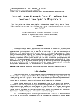 Desarrollo de un Sistema de Detecci&oacute;n de Movimiento basado en
