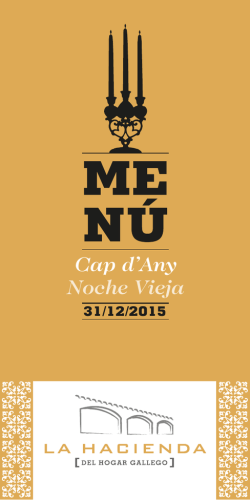 Men&uacute; Cap d`Any La Hacienda El Hogar Gallego 31-12-15