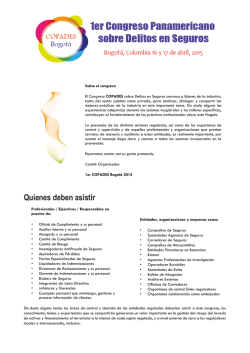 Congreso Panamericano sobre Delitos en Seguros
