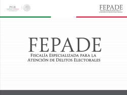FEPADE Delitos Electorales - Instituto de Desarrollo y