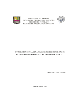 UNIVERSIDAD DE CARABOBO FACULTAD DE CIENCIAS