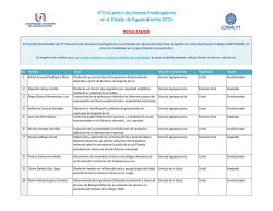 4&deg; Encuentro de J&oacute;venes Investigadores en el Estado de