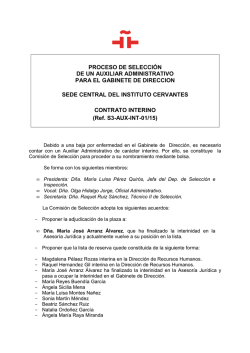 proceso de selecci&oacute;n de un auxiliar administrativo para el gabinete