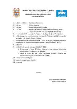 MUNICIPALIDAD DISTRITAL EL ALTO