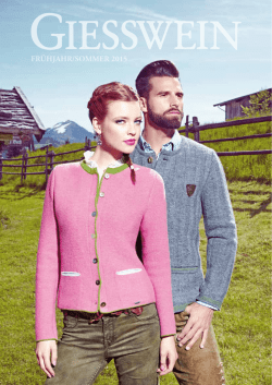 Fr&uuml;hjahr/Sommer 2015 - Giesswein Walkwaren AG
