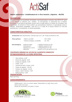 Aditivos zoot&eacute;cnicos &ndash; Estabilizadores de la flora intestinal y