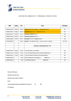 listado de libros de 1&ordm; e. primaria curso 2015/2016