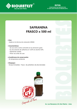 SAFRANINA FRASCO x 500 ml