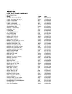 Cat&aacute;logo Medicamentos de Patente