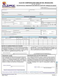 Afiliacion de Pensionados.