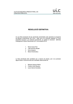 RESOLUCI&Oacute; DEFINITIVA
