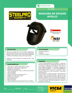 MASCARA SOLDAR apollo - vicsa steelpro colombia