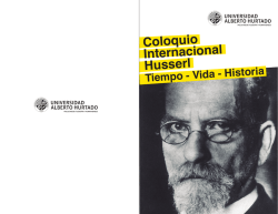 Coloquio Internacional Husserl