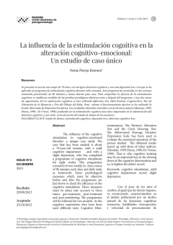 La influencia de la estimulaci&oacute;n cognitiva en la alteraci&oacute;n cognitivo