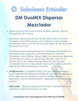 &bull; Equipos para procesar productos que requieren