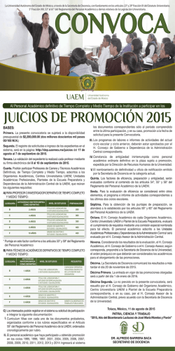 JUICIOS DE PROMOCI&Oacute;N 2015 - dep uaemex