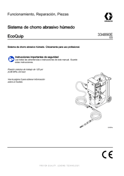 334890E, Sistema de chorro abrasivo h&uacute;medo EcoQuip