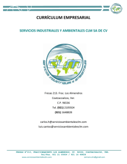 descargar curriculum - CLM | Servicios Industriales y Ambientales