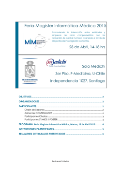 Primer Encuentro Cient&iacute;fico BioMed-HPC 2014