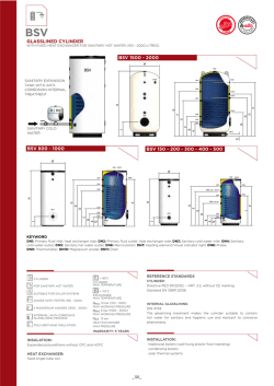 GLASSLINED CYLINDER BSV 150 - 200 - 300