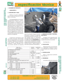 Ficha T&eacute;cnica de Lanzacreto S