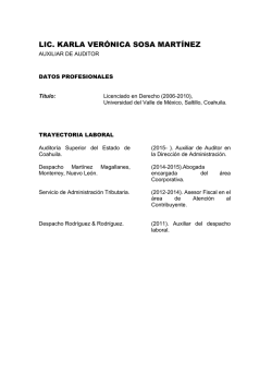 lic. karla ver&oacute;nica sosa mart&iacute;nez - Auditor&iacute;a Superior del Estado de
